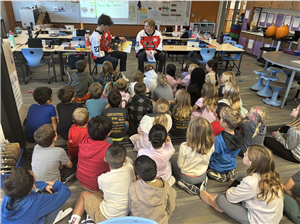 Omaha Lancers Visit First & Second Grade
