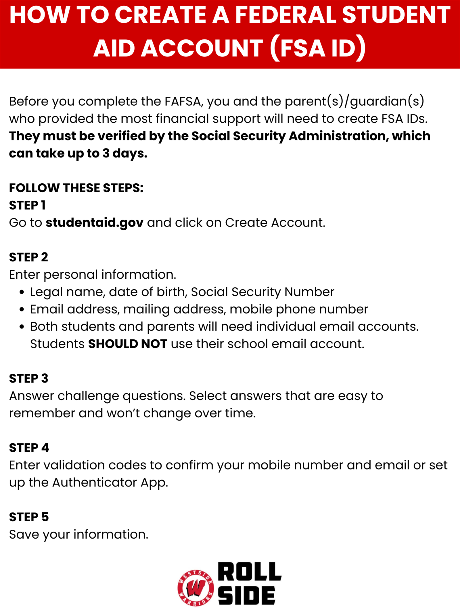 How to complete the FAFSA